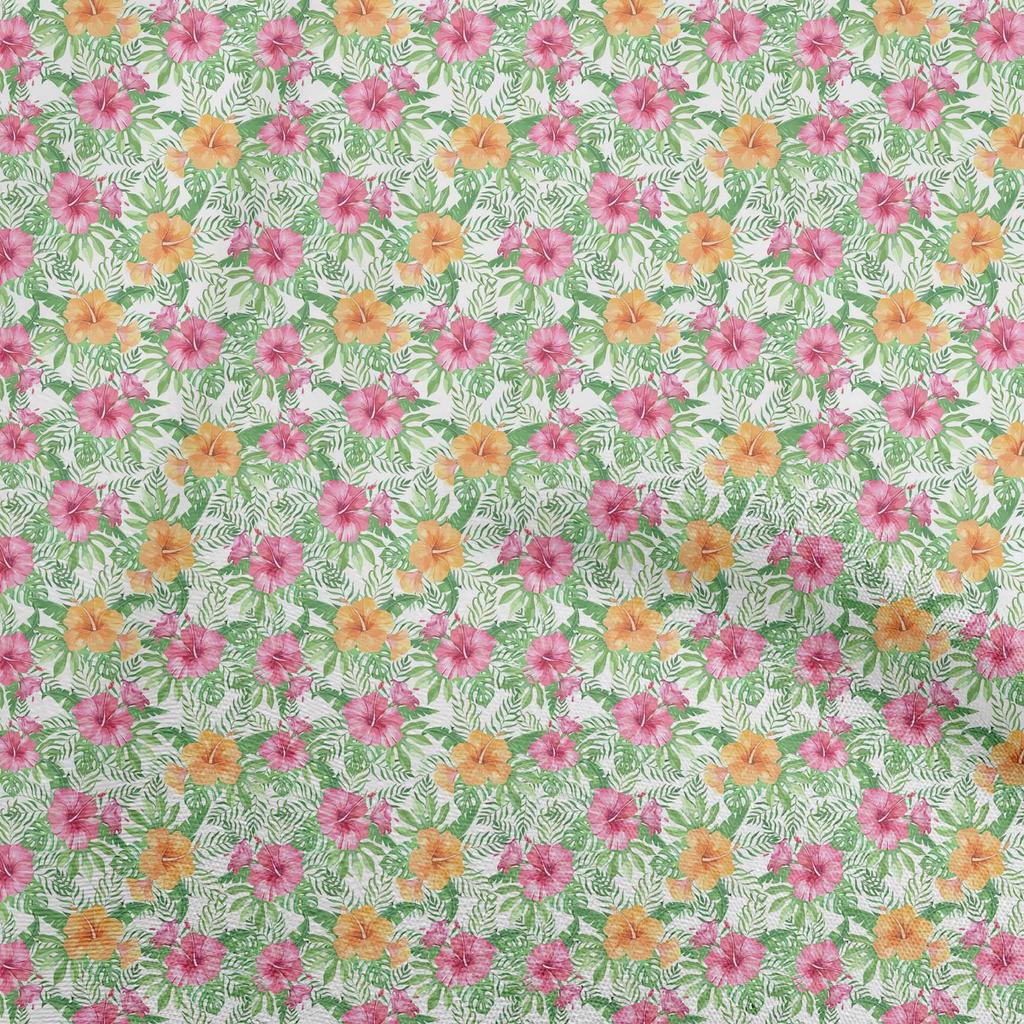 oneOone Cotton Poplin Black Fabric Tropical Craft Projects Decor Fabric Printed By The Yard 42 Inch