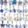Copper Blue Color Charms Beads Devil'S Eye Pyramid Earth Butterfly Dangle Fit Original Fashion Bracelet Diy Jewelry
