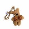 Cute Soft Bear Bag Charm Brown Bag Hanging Cartoon Keychain Cartoon Handmade Craft Keychain Bag Decoration