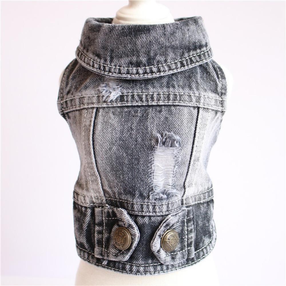 Pet Dog Clothes Denim Jacket Small Dog Vintage Spring Autumn Winter