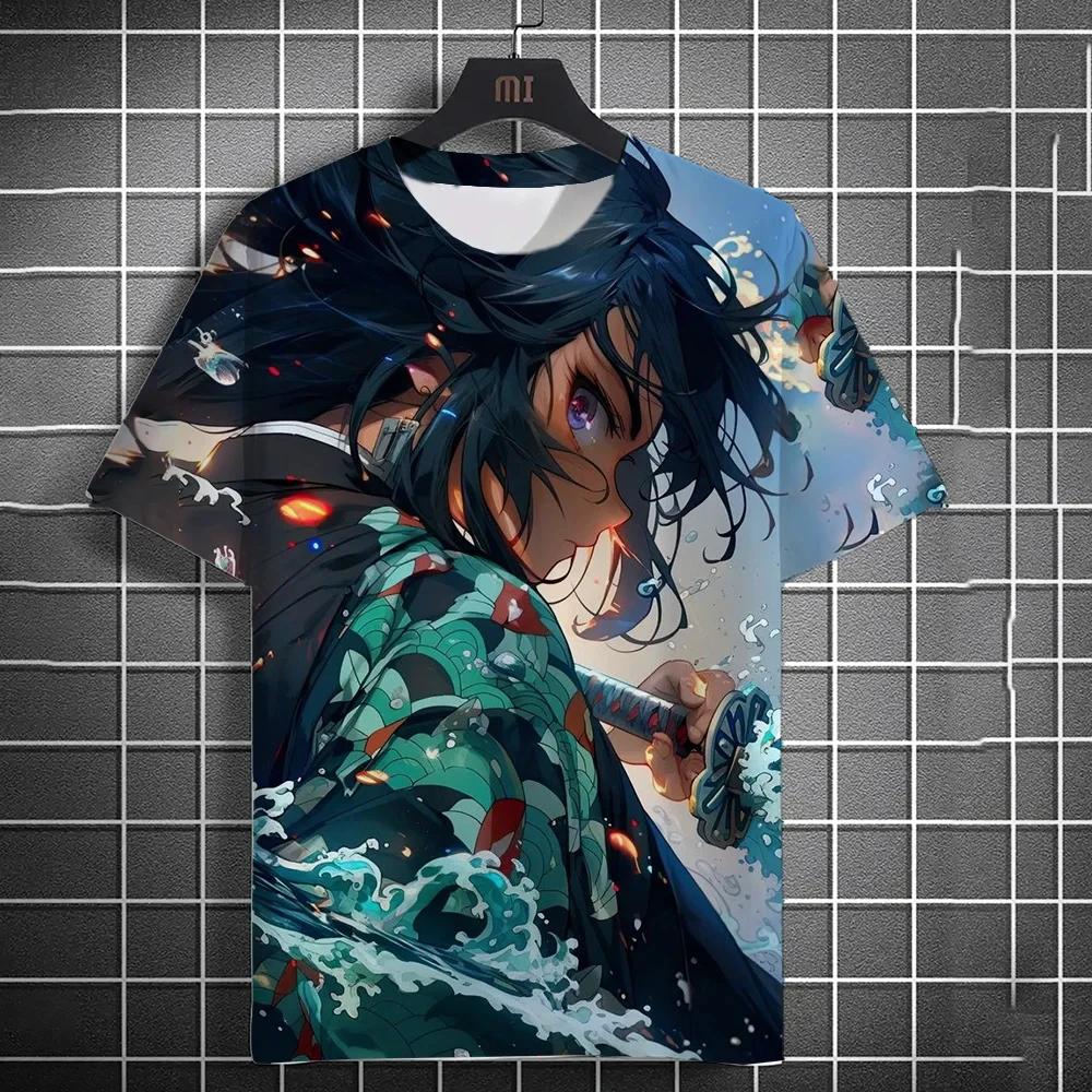 Summer  Men's Women's T-shirt Anime Graphics 3D Printing Short Sleeve  Fashion Trend Oversized T-shirtShort Sleeve  Fashion Trend Oversized T-shirt