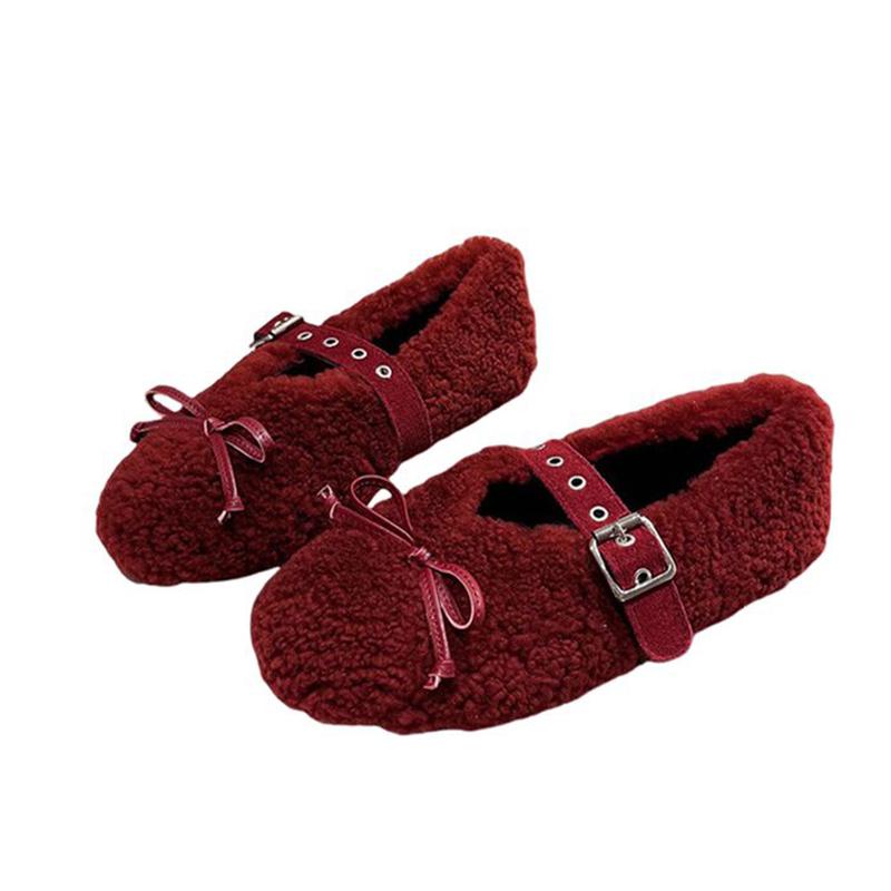 Fashion Women Fur Loafers Shoes Flats Warm Shallow Cotton Shoes Woman 2025 Trend Fashion Casual Shoes Winter Cozy New Mujer Zapatilllas