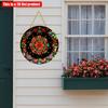 2D Flat 20*20cm 1pc Retro Flame Mandala and Floral Design Round Ornament, Mysterious Style Bright-coloured Patterns Symmetry Environmental Embellish
