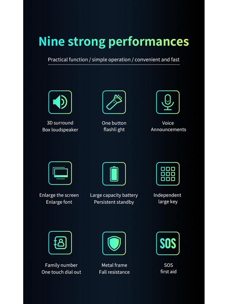 YEEMI Q8 Rugged Senior Mobile Phone: Quad-band, Loud, Super Long Standby, Supports Multiple Languages.