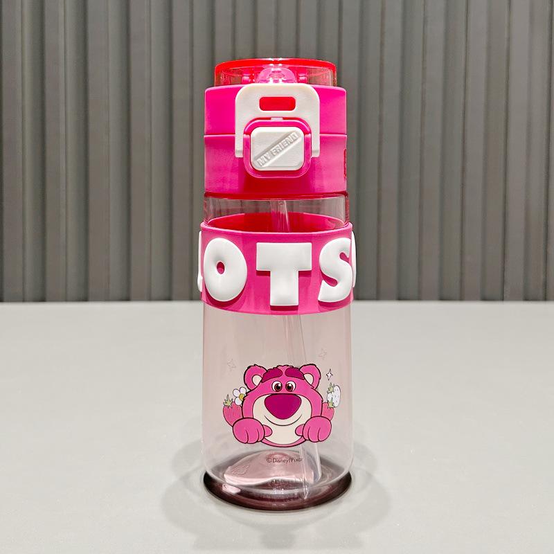 

Mickey Kids Strawberry Bear Tritan Straw Cup - Cute, Large-Capacity Water Bottle for Boys & Girls Tritan Material