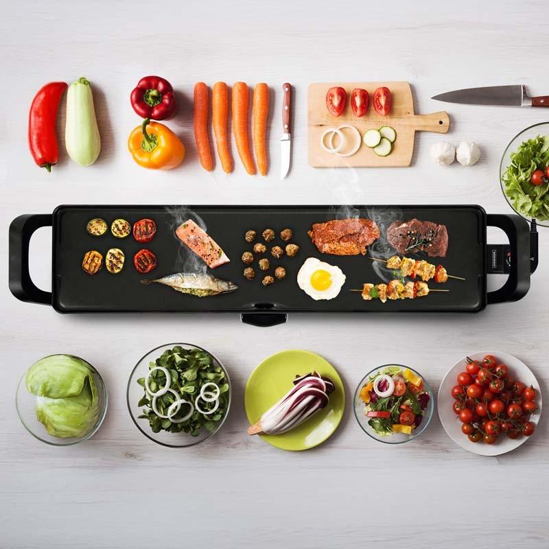 Kitchencook - K-pan100 - Plancha électrique Xxl - 1800w - Surface 100x23 Cm