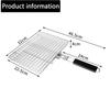 Large Size Grill Basket Lockable Design BBQ Grill Basket Fish Grill Basket  Outdoor Camping