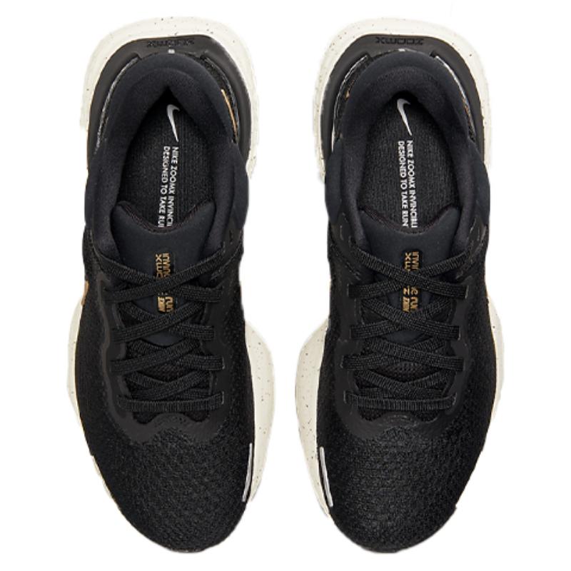 Nike ZoomX Invincible Run Flyknit Black Metallic Gold Women's Sneakers Casual CT2229-004