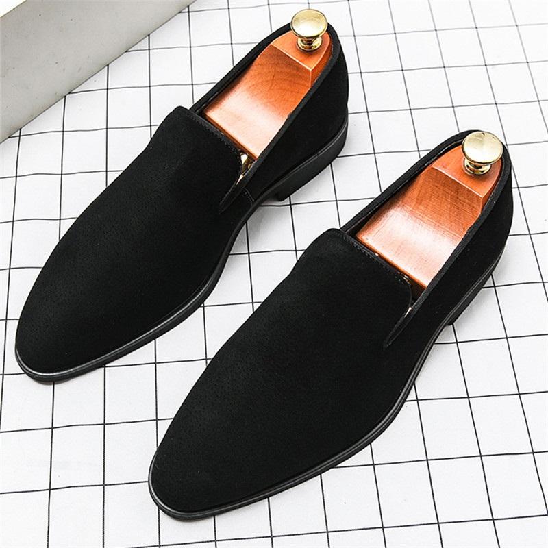 

Новые замшевые лоферы мужские слипоны повседневные туфли с острым носком дизайнерские мужские мокасины формальная свадебная кожаная обувь zapatos hombre 38