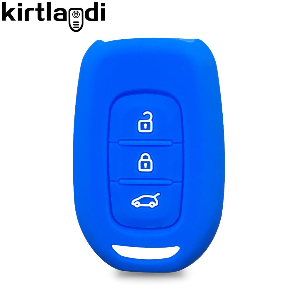 Silicone Car Key Case Cover For Dacia Logan  For Renault Twingo 3 Duster Captur Logan Laguna Scenic Key Cover Remote Shell