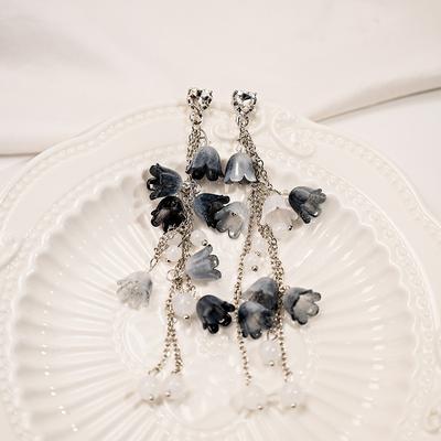 Super Fee Leli van de Vallei Oorbellen met Hanger, Liefde Diamant-Zet High-End Lange Franje Ketting Pareloorbelen Voor Vrouwen