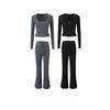 Za Autumn New Women Clothes 2025 Western Style Fashion Slimming Zip-up Long Sleeve Knit Cardigan Trousers Set