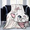 1pc Disney Aristocats Marie Pink Bow Blanket Soft Throw for Home Decor, Couch Cover, Travel
