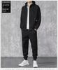 Unisex Hooded Cardigan Sports Suit: Spring/Autumn Casual, Loose-Fit Running Two-Piece Set for 2024.