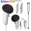 Rechargeable Controller Grips Right Left Charging Grips Cover for Meta Quest 3S/3 VR Headset Controller Battery Pack Accessories
