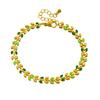 DIEYURO 316L Stainless Steel Classic Green Drip Oil Olive Leaf Chain Necklace Women Fashion Trend Neck Chain Jewelry Glamorous
