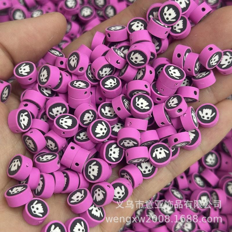 Halloween Polymer Clay Beads Spooky Skull Pumpkin Ghost Spacer DIY Jewelry Making 10mm 1000pcs