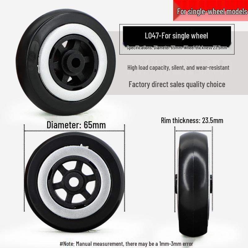 Universal Wheel Replacement for Luggage Suitcase: Leather Caster Rubber Roller Rim Repair Accessories