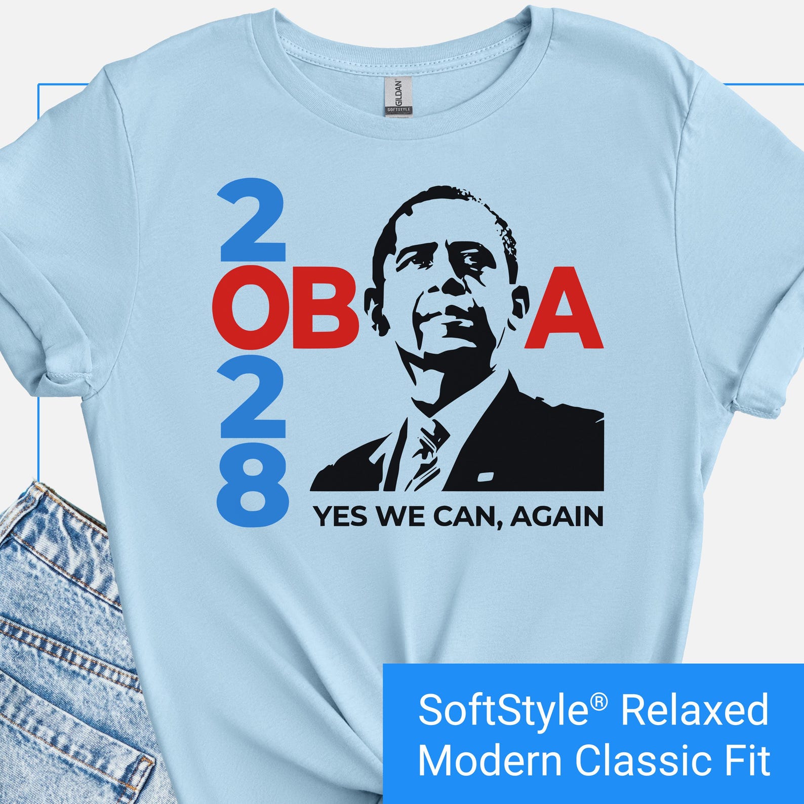 Obama 2028 Shirt, Anti Trump T-Shirt, Resist Trump Tee, Barack Obama Shirt, Liberal Activist Gift, Let s Fix This Shirt, Yes We Can Tee XL