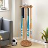 Baseball Bat Holder and Ball Display Shelf Baseball Bat Stand Shelf Rack,Baseball Bat Storage Organizer,Holder 10 Bats By Wood