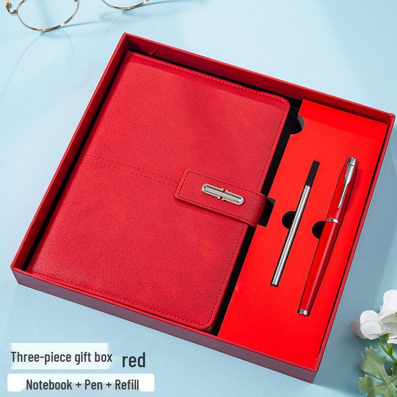 A5 PU Leather Magnetic Buckle Business Notebook Gift Set