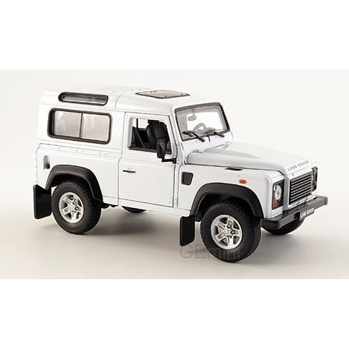 Miniatures montées - Welly - Land Rover Defender - 1/24 - Blanc - 4x4
