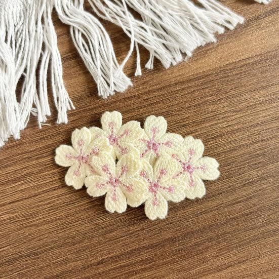 Hairpin Embroidered Cherry Blossom Hair Clip Side Clip Bun Decoration Macaron Color Hair Pin Hair Accessory