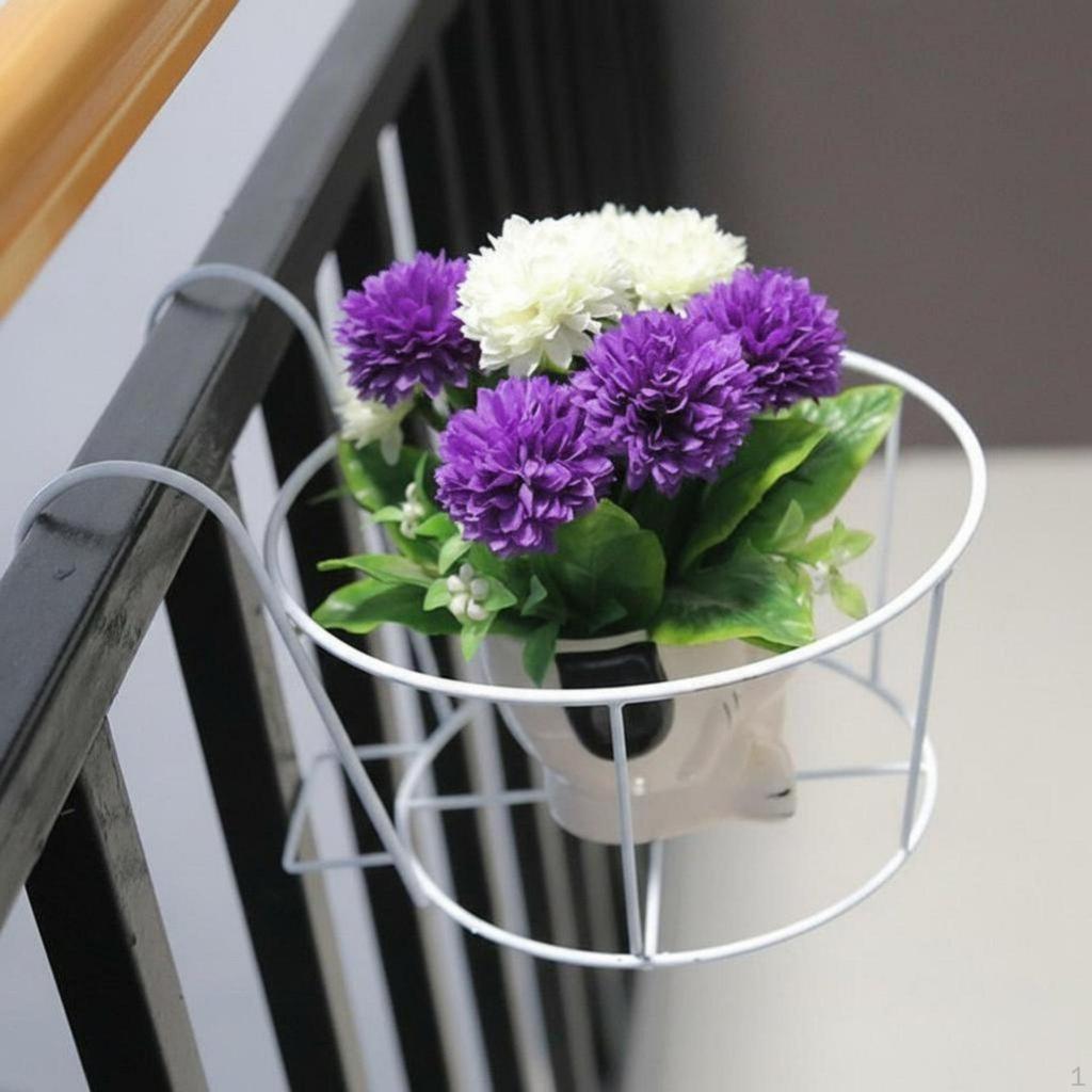 Hanging Railing Rack 2Tier Planter Holder SpaceSaving Plant Pot for Apartment