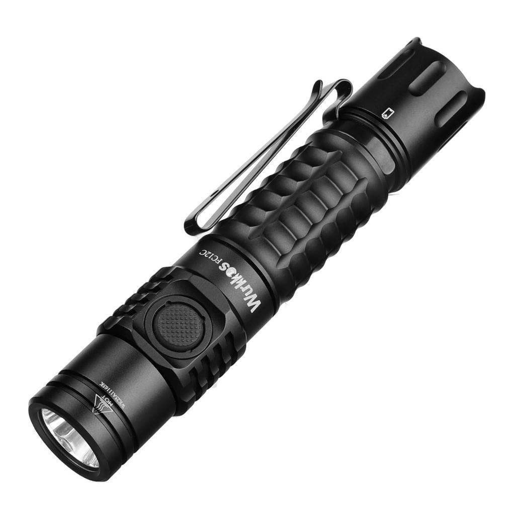 Wurkkos FC12C 1600 High 332 Meter Long Stepless Rechargeable LED Tactical IP68 Constant Ideal for Outdoor Repair and More Flashlight, Lumens, Output,