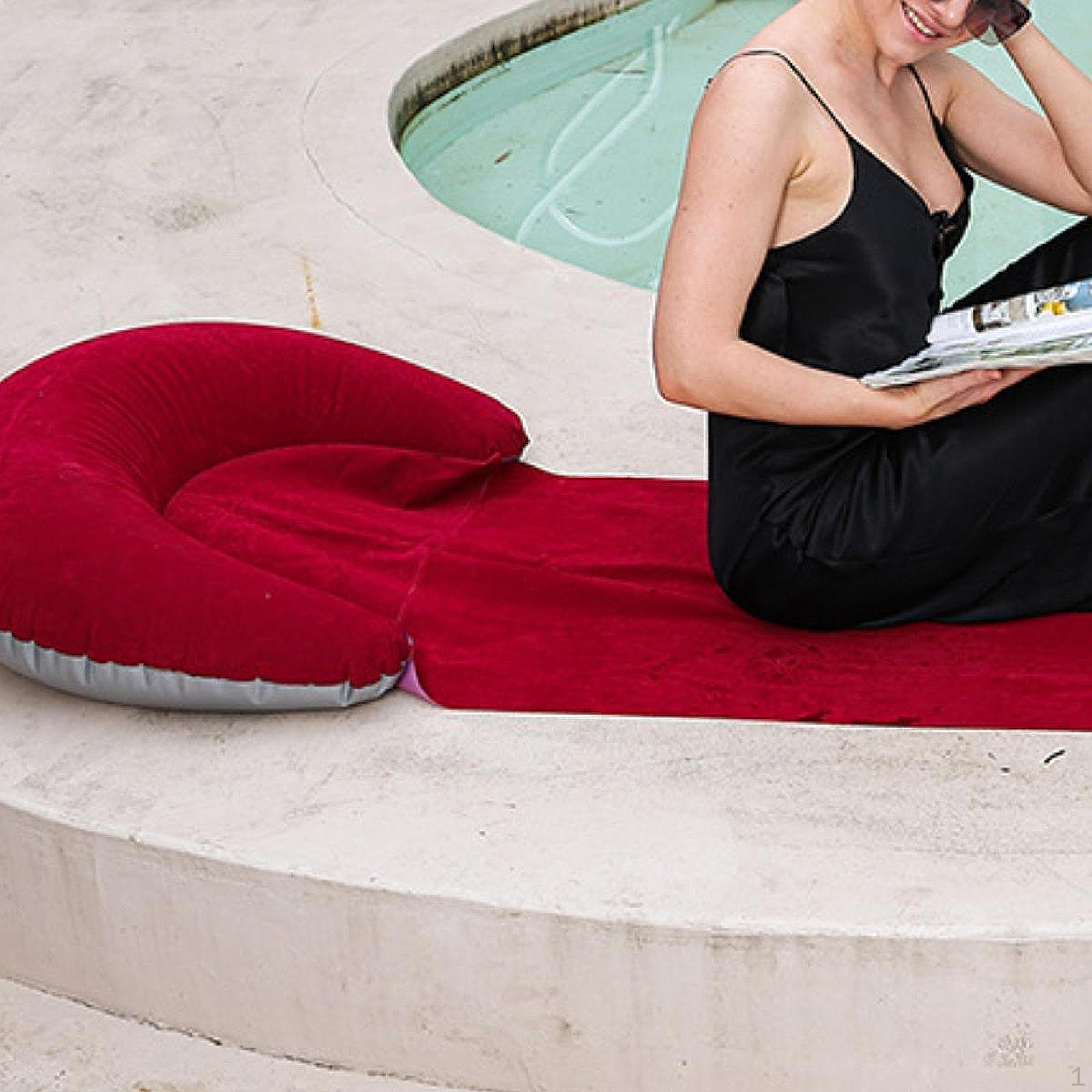 

, Beach Cushion, Compact, for Women And Adults, Foldable, Inflatable Pillow, Portable Mat Pool,