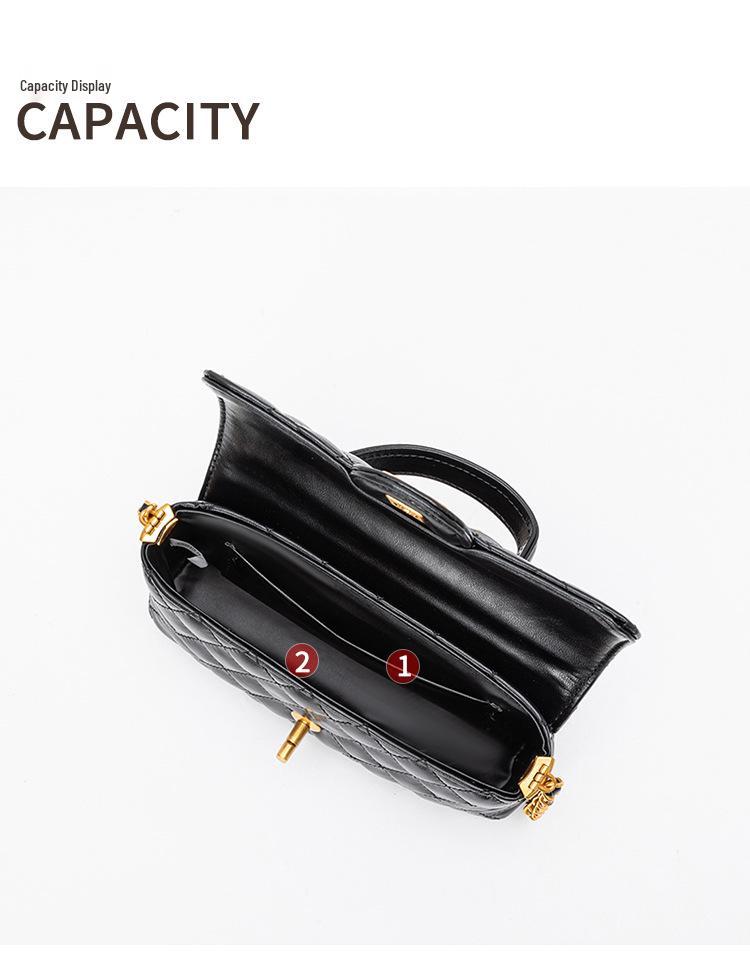 Argyle Dámská trendy crossbody kabelka - Módní, ležérní, všestranná čtvercová taška přes rameno se zámkem