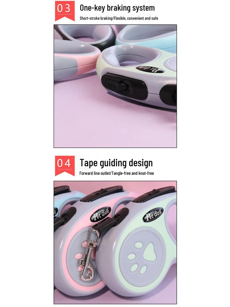 Outdoor Adjustable Retractable Dog Leash for Small and Medium Dogs
