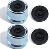 2Pcs Trailer Axle Dust Cap Cup Grease Cover 1.98" Hub With Extra 2 Rubber Plugs,Trailer Axle Wheel Hub And Bearing Dust Cap For Most 2000 To 3500