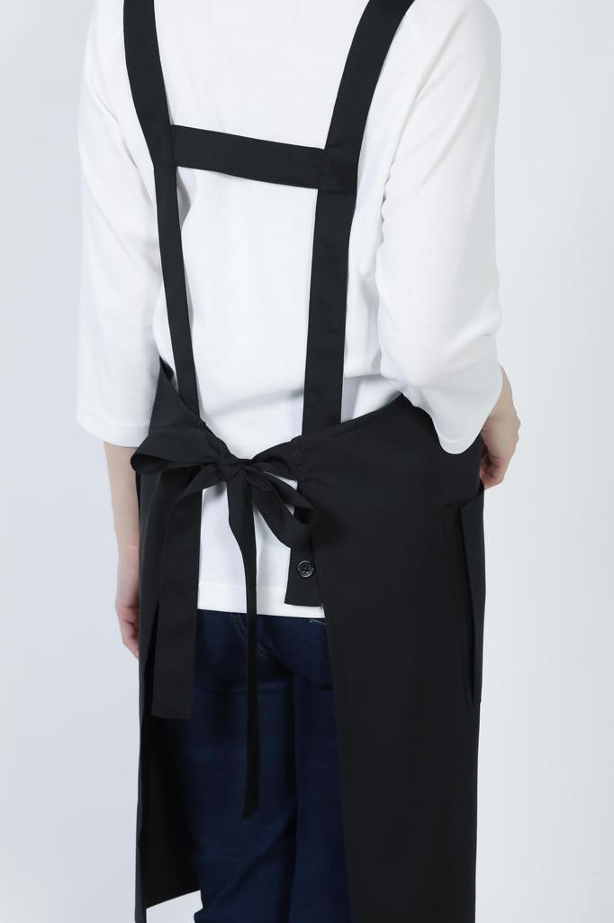 Bib Apron Bib Apron GT7013 Unisex Restaurant Uniform Black M [Seven Uniform] H-Shaped