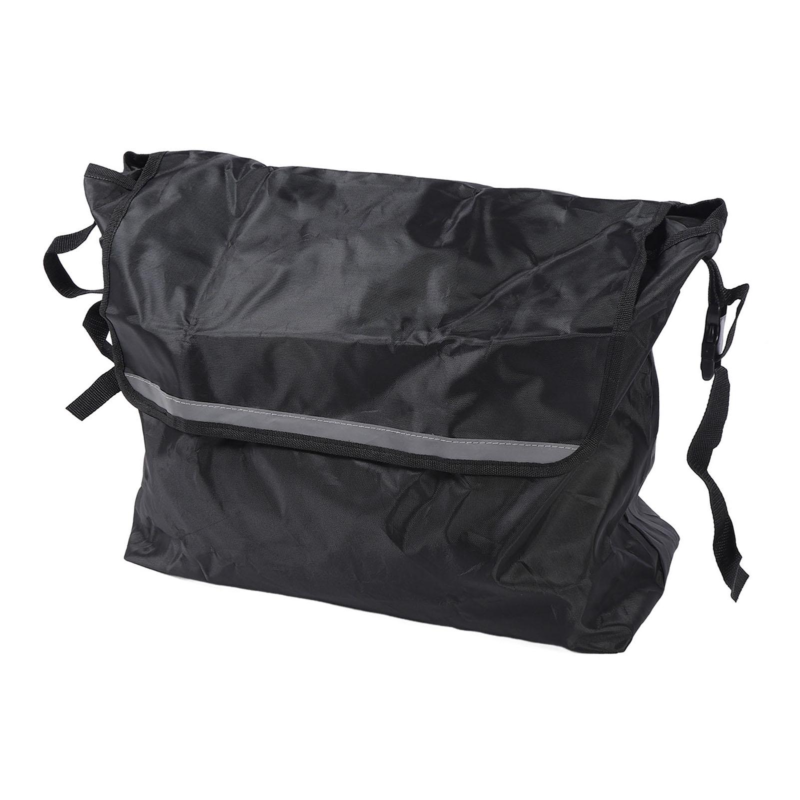 

Сумка для инвалидной коляски для подвешивания на спинку со светоотражающей полосой, несколько карманов, регулируемый ремень, инвалидная коляска чёрный