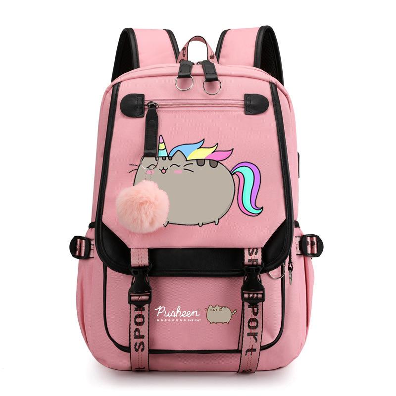 Cartoon Cute Printed School Bag Outdoor Travel Oxford Cloth Backpack