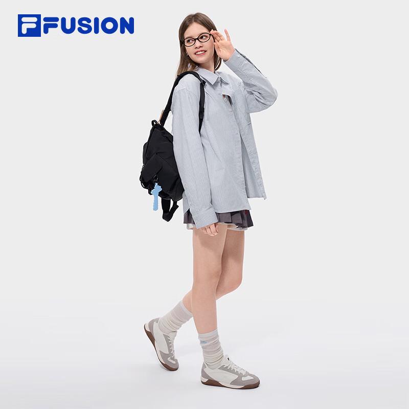 FILA FUSION Striped Loose Fit Long Sleeve Shirt
