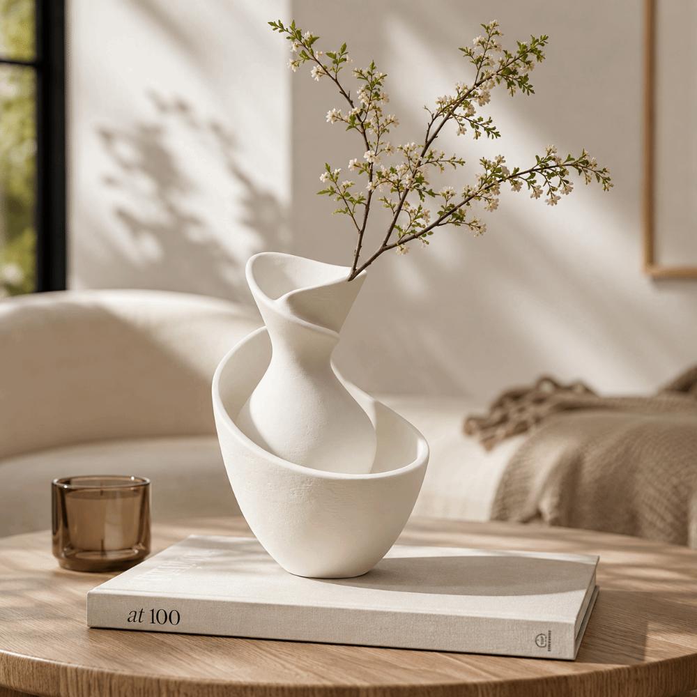 Unique Minimalist Vase Geometric Shaped Flower Arrangement Ornaments Light Luxury Vase Bedroom