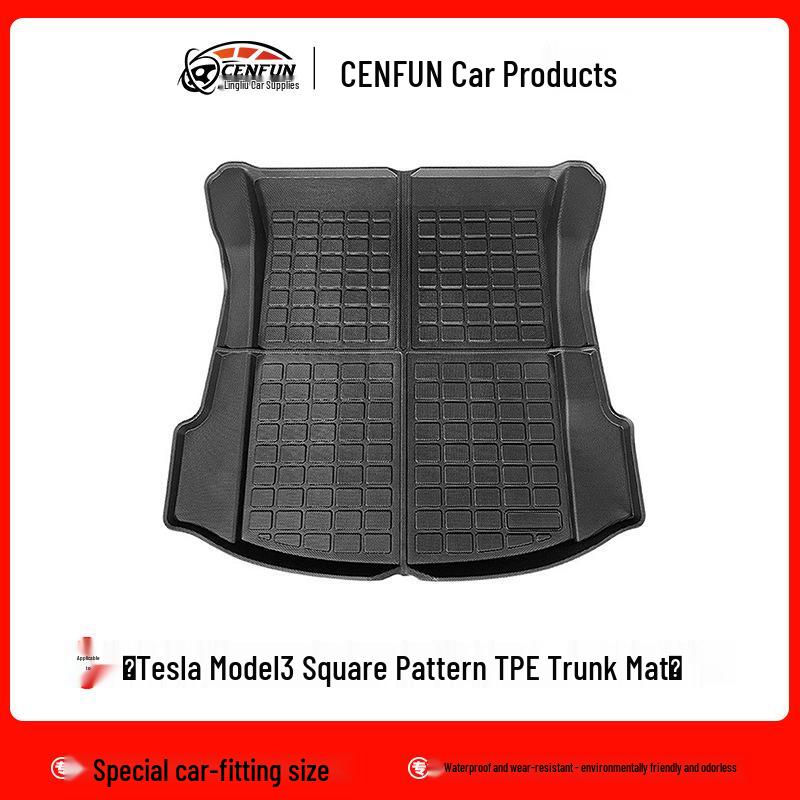 Tesla Model 3/Y Injection Molded Floor Mats - Original Trunk Mat for Left and Right-Hand Drive.
