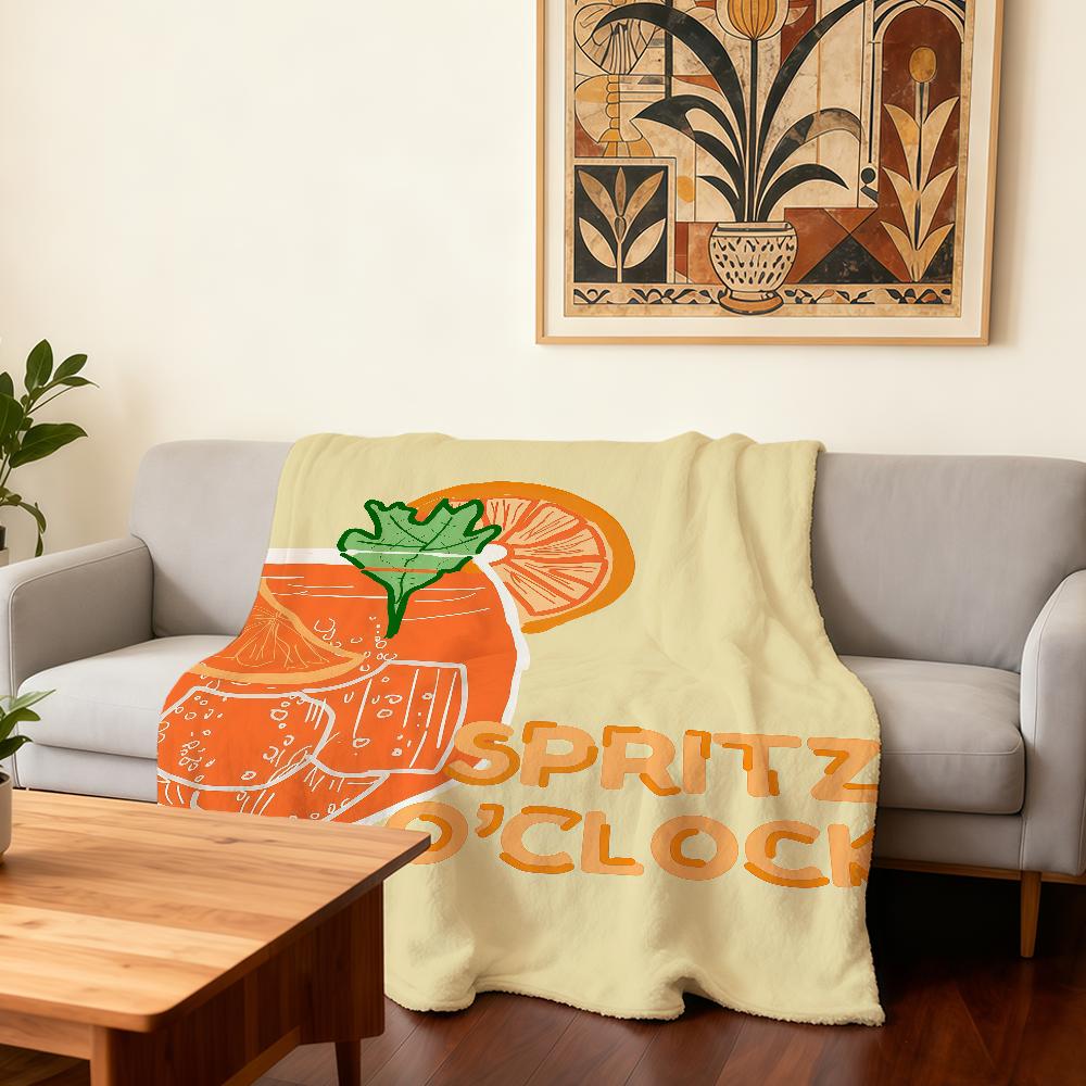 

A-Aperol Spritz Logo Blanket Super Warm Comfortable Plush Throw Blanket Child Home Sofa Bedroom Gift 80x60in