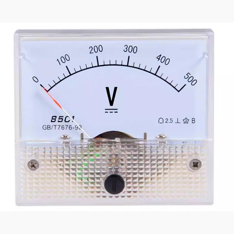 85C1 Pointer Type DC Voltmeter 5V10V15V20V30V100V150V250V300V450V500V Size 64mm * 56mm