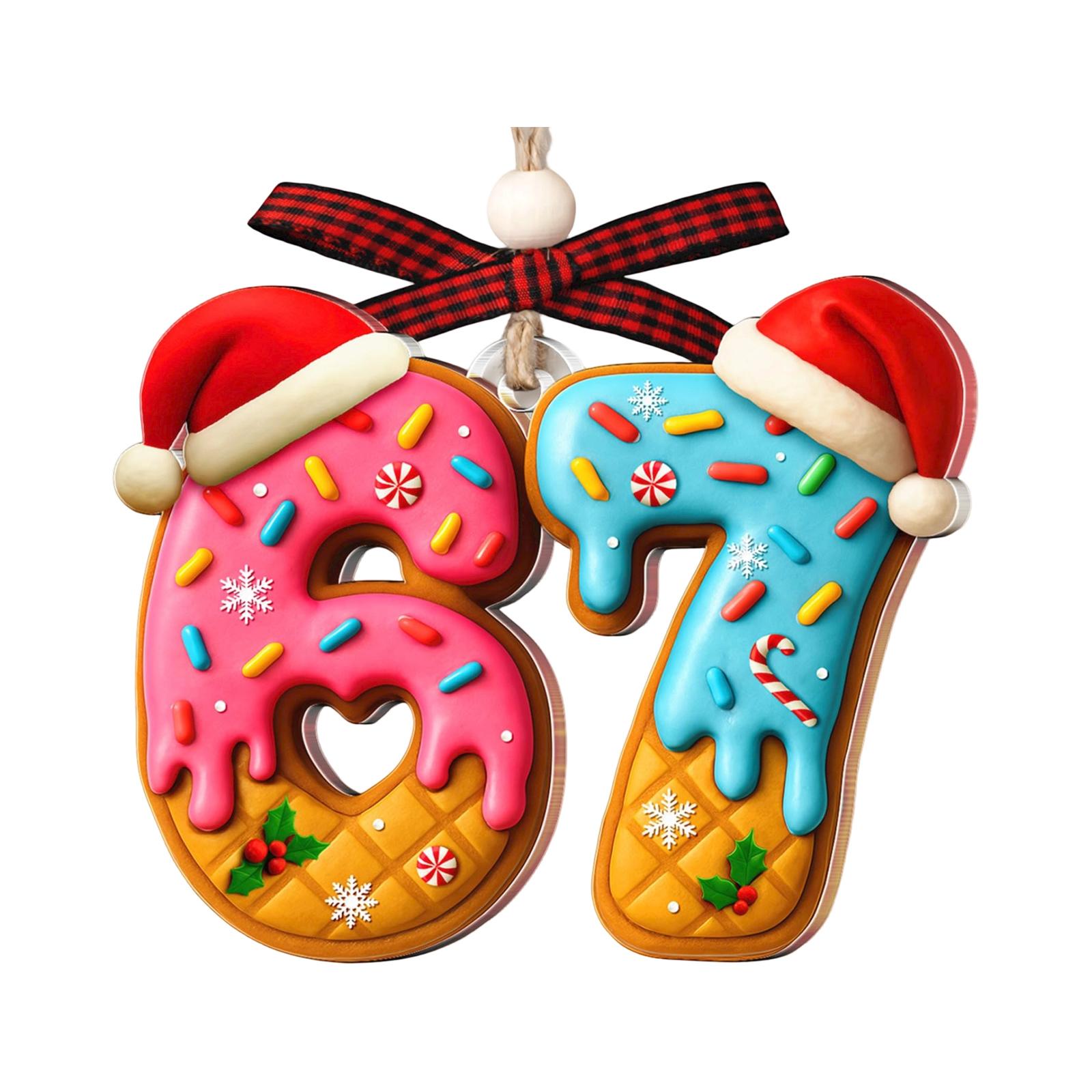 

Акриловое подвесное украшение с отверстием, Праздничный подвесной элемент с цифрой для камина, двери, Домашние праздничные украшения, One Size