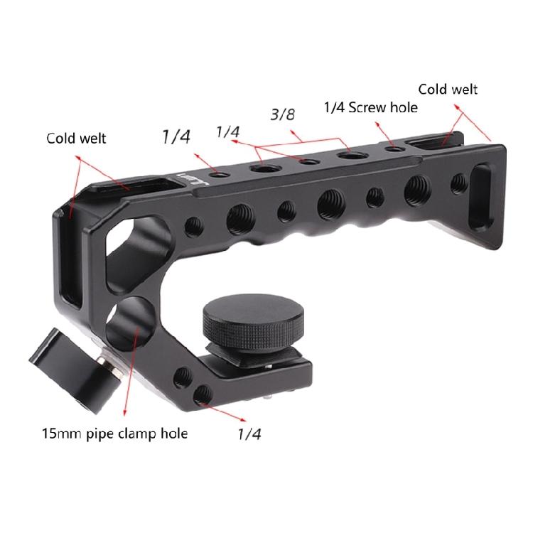 MultiFunctional Camera Top Handgrip with 3/8in/1/4in Screw Hole for Outdoor Activity and Weddings DSLR Top Handgrip