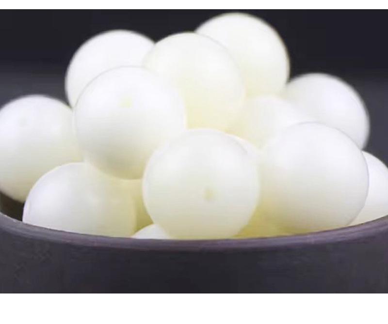 White Jade Bodhi 114-Bead Bracelet: Smooth, High-Density Apple Barrel Beads