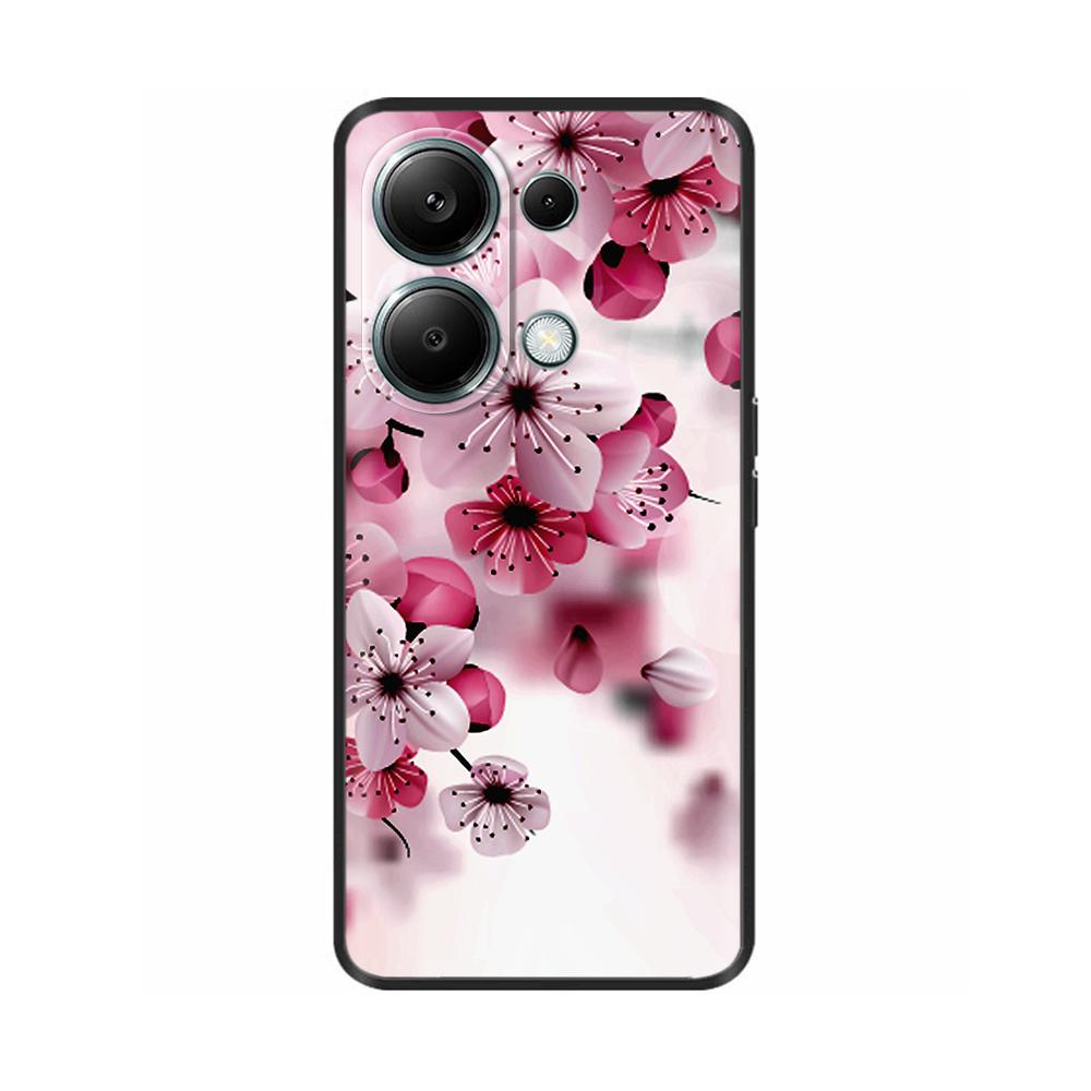For Xiaomi Poco M6 Pro 4G Phone Case Cover Cute Cat Painted Black Silicone Soft Back Cover Cases For Poco M6 Pro Case M 6 M6Pro