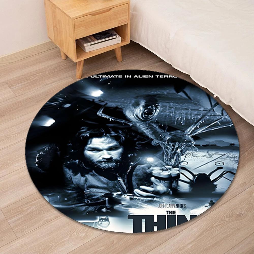 The Thing Printed Round Rug Carpet Chair Rug Area Rug Entryway Doormats,for Office Chair Living Room Bedroom Kitchen Room.