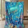 Ocean Life Adventure 56 Theme blanket Lightweight Warm Flannel Blanket Decorative Throw Blanket for Home Decoration