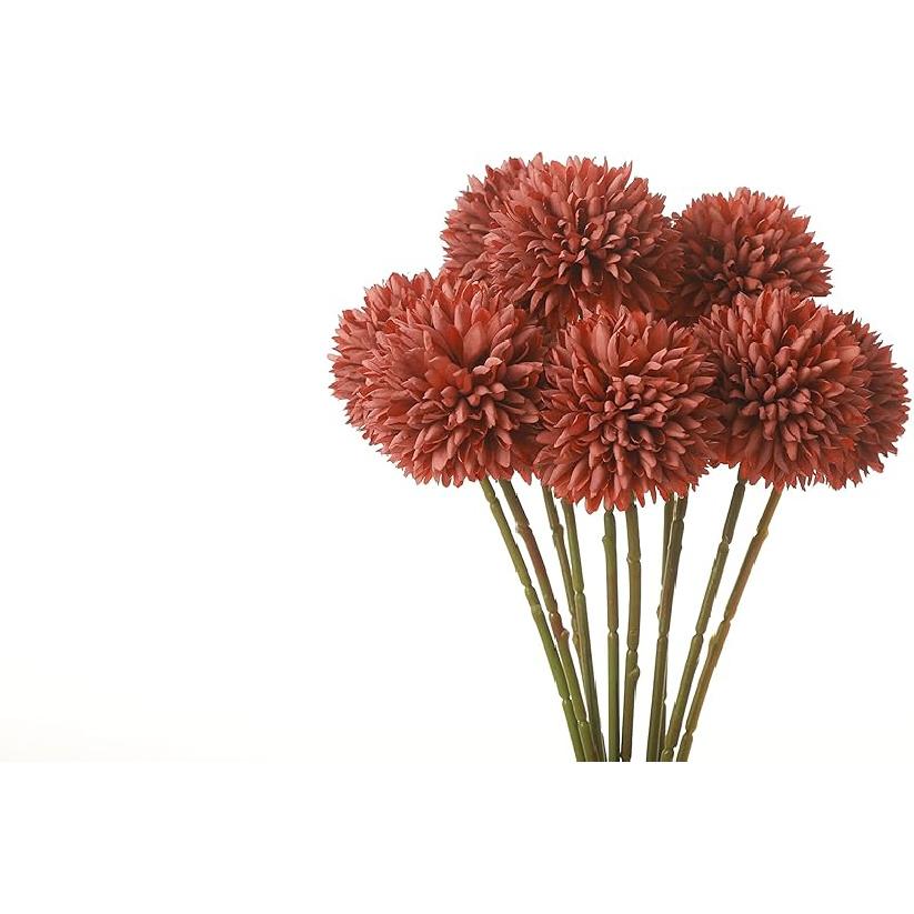 White Artificial Dahlia Flowers, Silk Plastic Fake Hydrangea Flowers Bunch Bridal Wedding Bouquet for Home Garden Party Wedding Decoration 10 Pcs