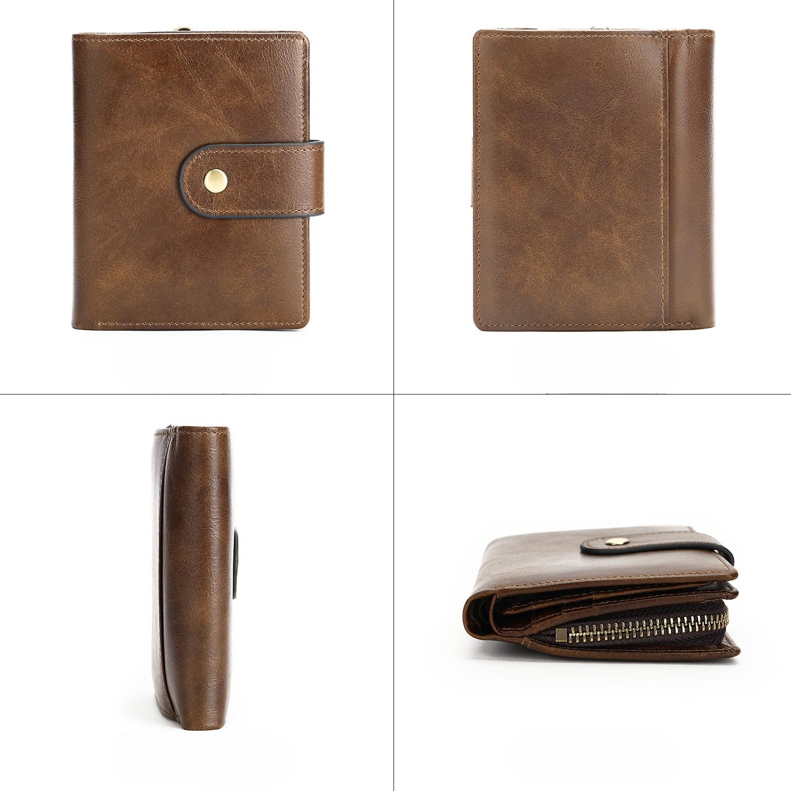 Мужской кошелек из натуральной кожи RFIDF — фото 4