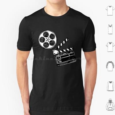 Movies  Film And Clapperboard T Shirt Big Size 100 Cotton Movie Funny Film Cute Love Quote Movies Quotes Tumblr Meme Geek 90s